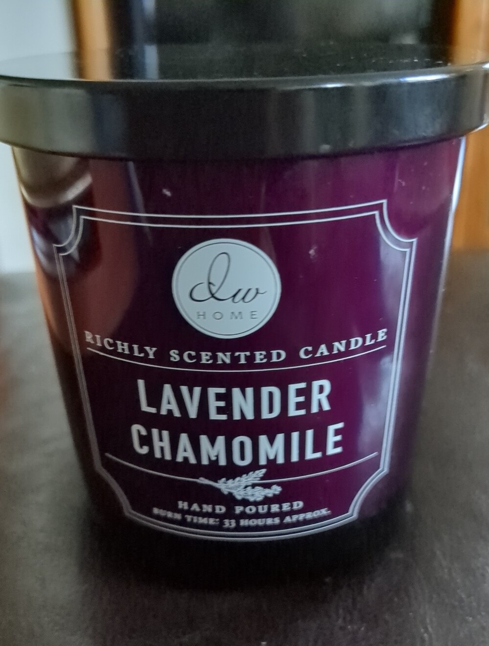 NEW DW Home Lavender Chamomile Richly Scented Candle Single Wick Purple 9 Oz